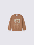 Pokemon x GU Eevee & Evolutions Kids Sweatshirt — Brown [Pre-Order Oct 2026]