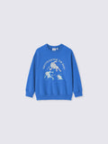 Pokemon x GU Froakie / Frogadier / Greninja Kids Sweatshirt — Blue [Pre-Order Oct 2026]