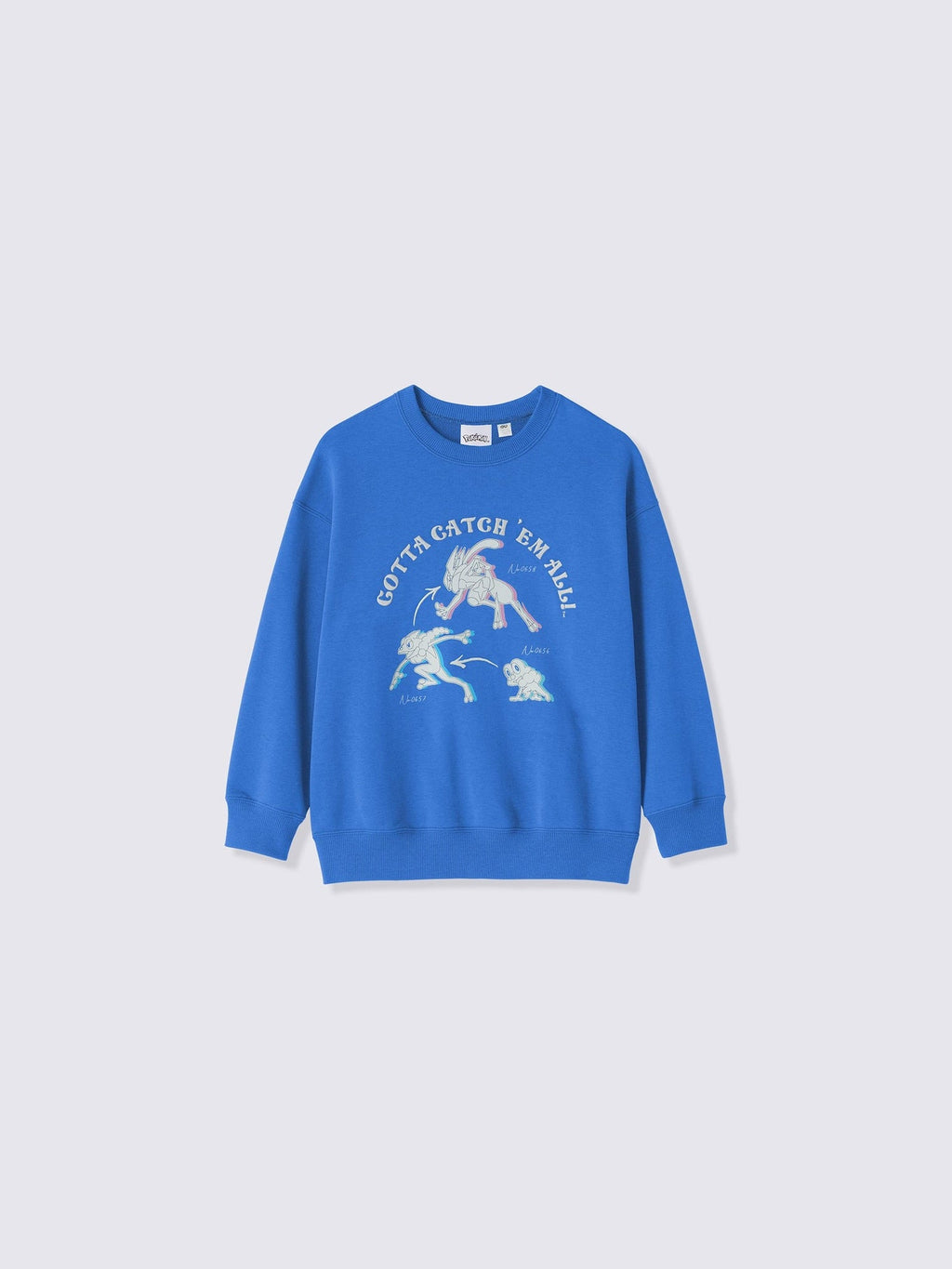 Pokemon x GU Froakie / Frogadier / Greninja Kids Sweatshirt — Blue [Pre-Order Oct 2026]