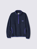Pokemon x GU Gengar Half-Zip Fleece Pullover — Navy [Pre-Order Oct 2026]