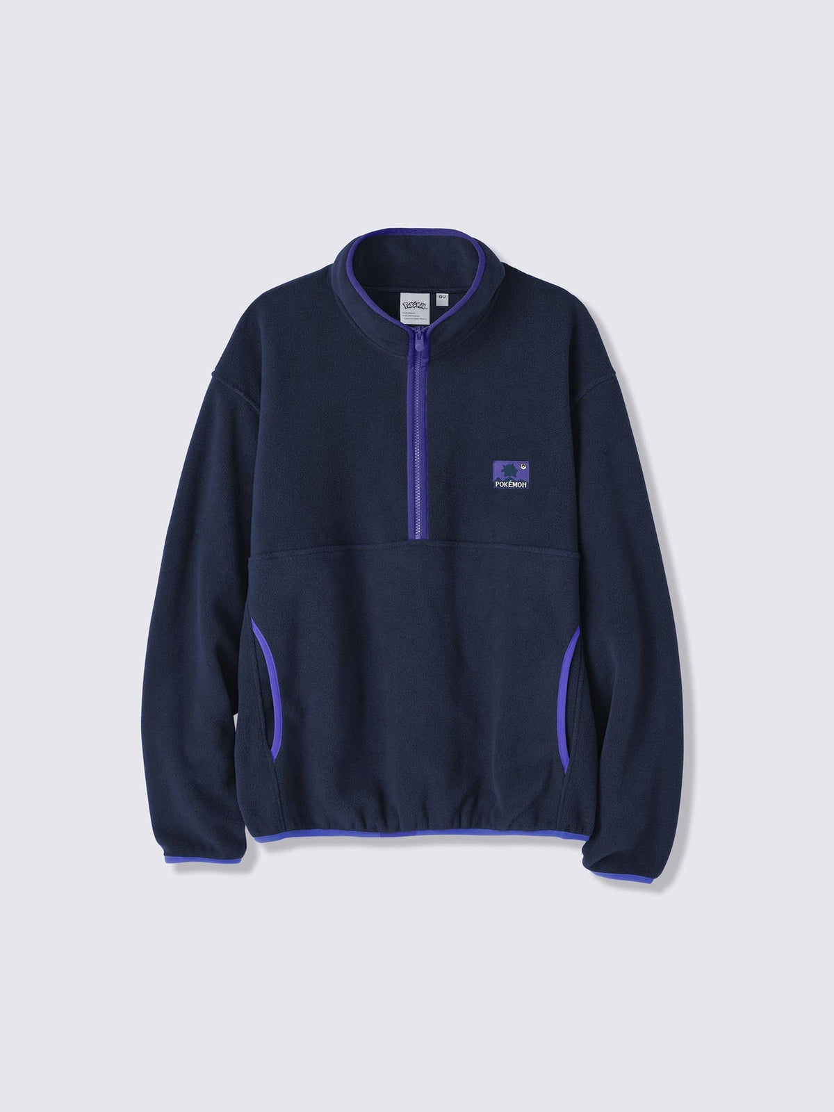 Pokemon x GU Gengar Half-Zip Fleece Pullover — Navy [Pre-Order Oct 2026]