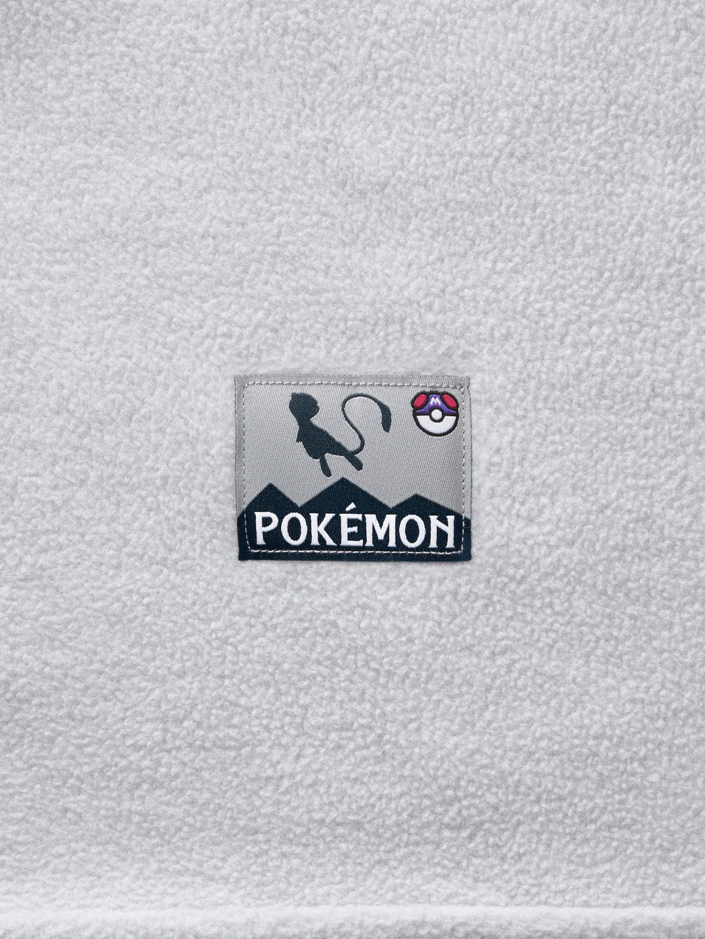 Pokemon x GU Mew Half-Zip Fleece Pullover — Light Gray [Pre-Order Oct 2026]
