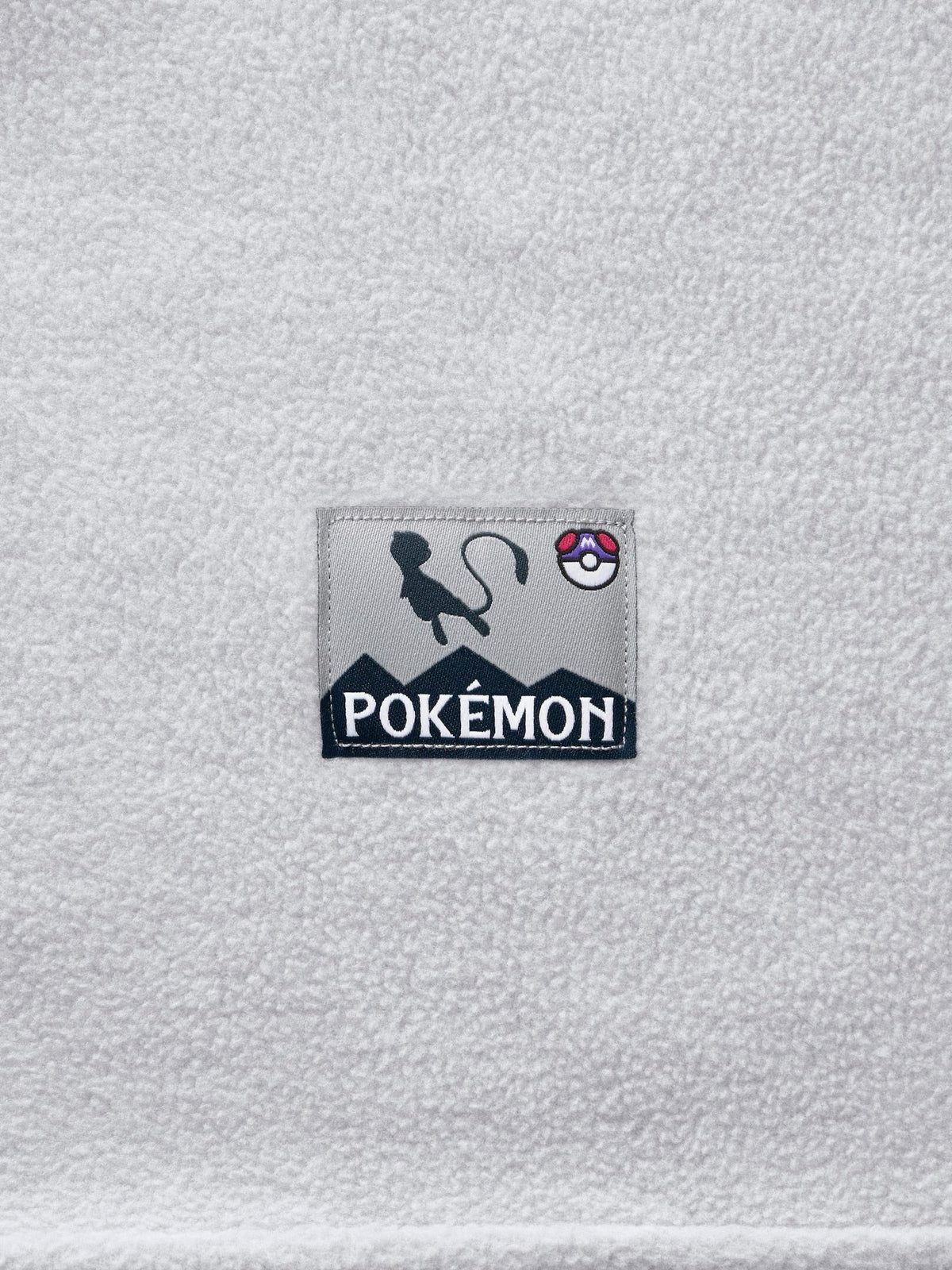 Pokemon x GU Mew Half-Zip Fleece Pullover — Light Gray [Pre-Order Oct 2026]