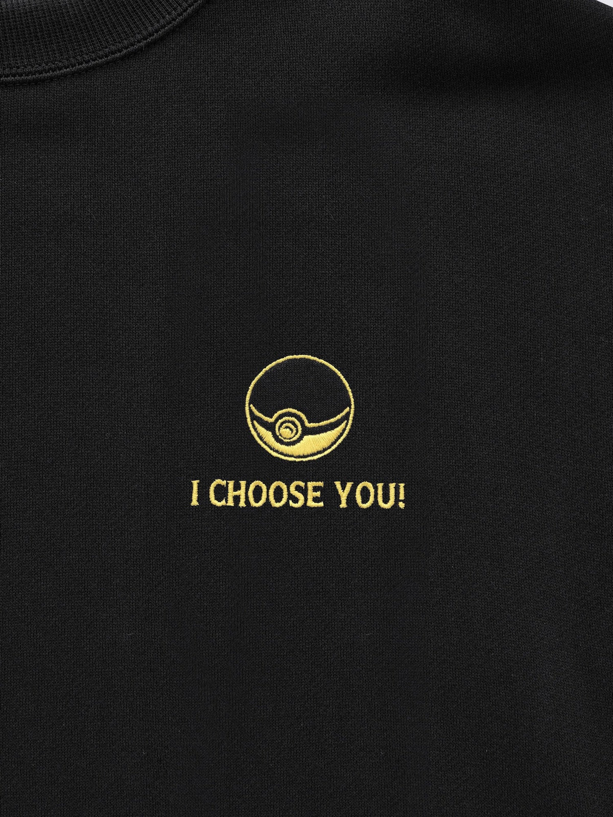Pokemon x GU Pikachu Sweatshirt — Black [Pre-Order Oct 2026]