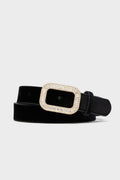 Black Velvet Waist Belt