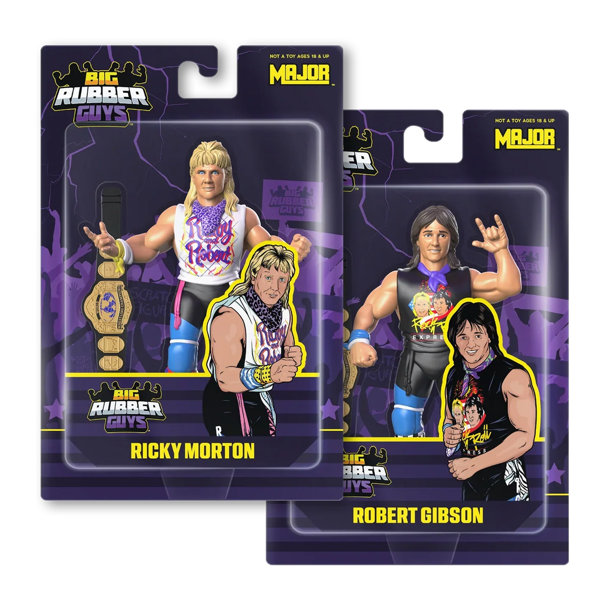Robert Gibson & Ricky Martin Set (Big Rubber Guys, Major Wrestling Figure Podcast)