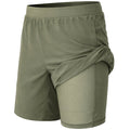 Jump Start Men's 2 in 1 Stretch Active Quick Dry Gym Running Shorts With Liner