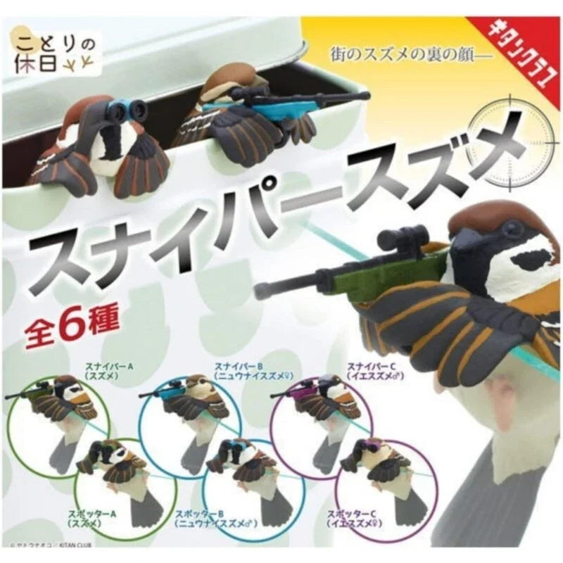 Kitan Club Small Bird’s Holiday Sniper Sparrow Complete Set Figure Capsule Toy