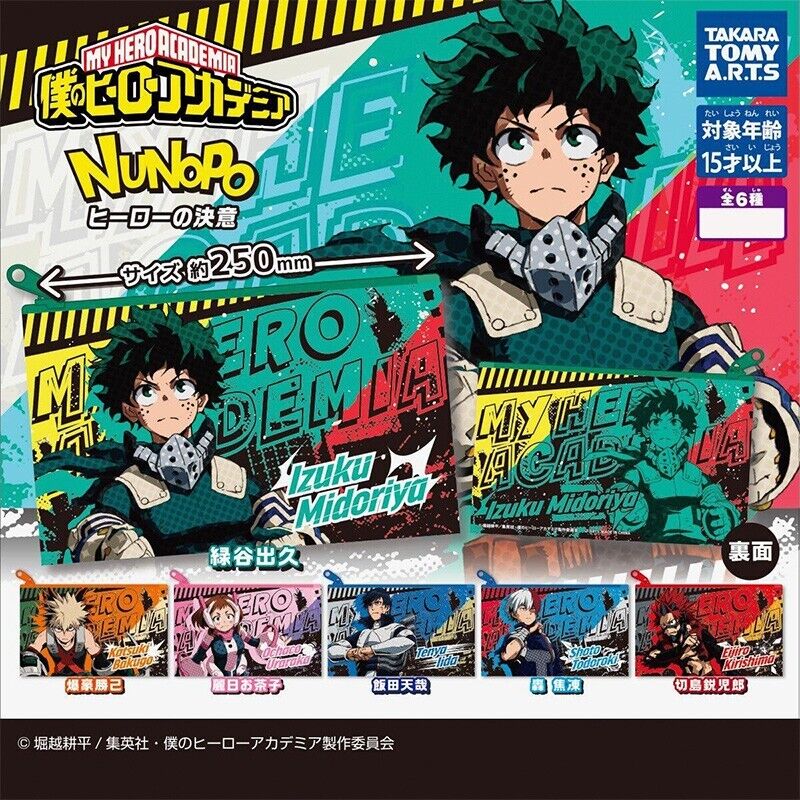 My Hero Academia Nunopo Hero's Determination All 6 Type SET Capsule Toy ZA-759