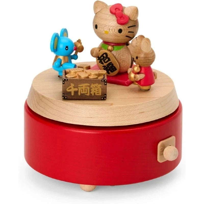 Sanrio Hello Kitty Wooden Music Box JAPAN OFFICIAL