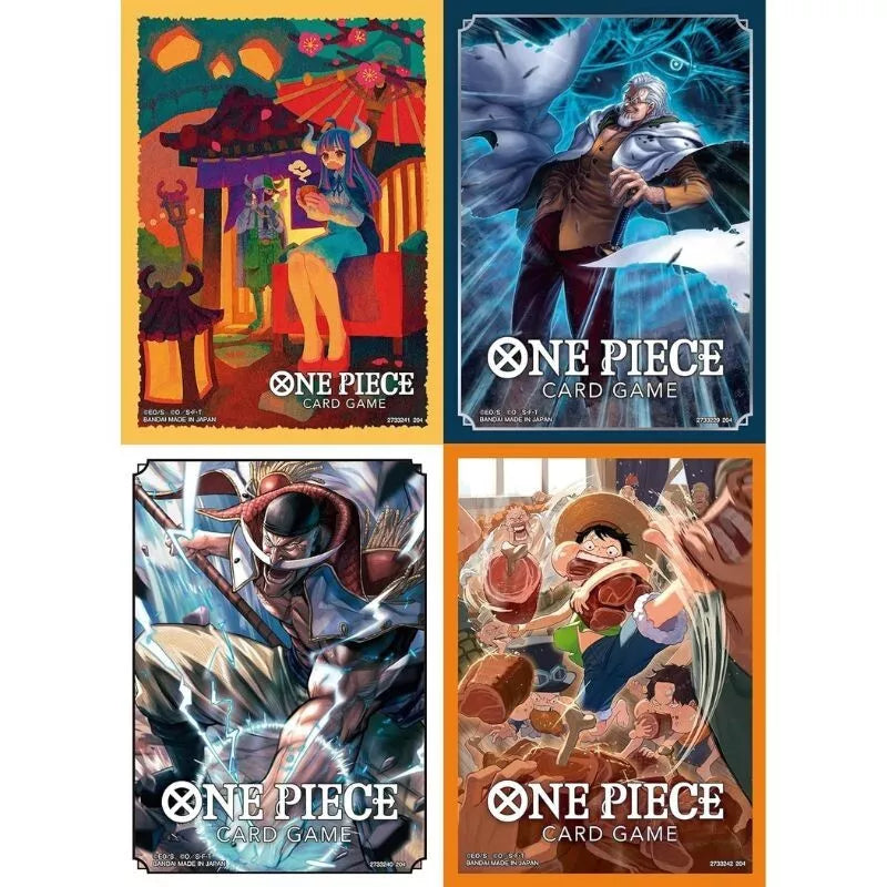 BANDAI One Piece Card Official Card Sleeve 7 All 4 type Set JAPAN OFFICIAL