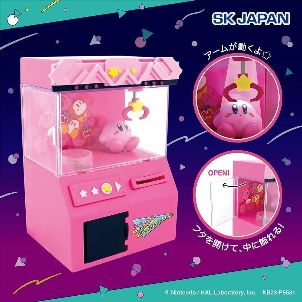 BANDAI Kirby's Dream Land Kirby Tokimeki Crane Fever Piggy Bank Coin Box JAPAN