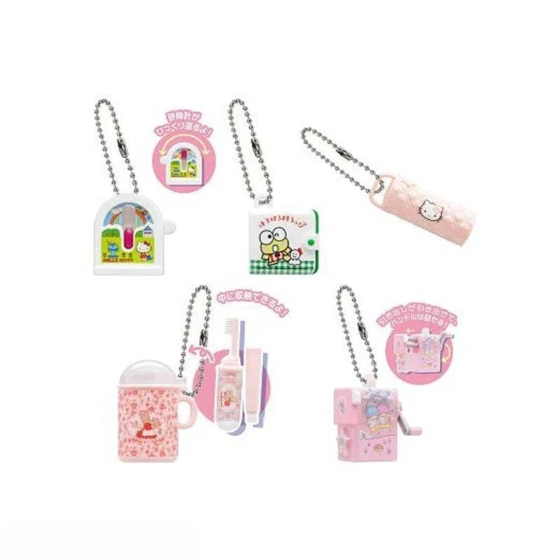 BANDAI Sanrio Characters Retro Miniature Charm 2 Complete Set Capsule Toy JAPAN