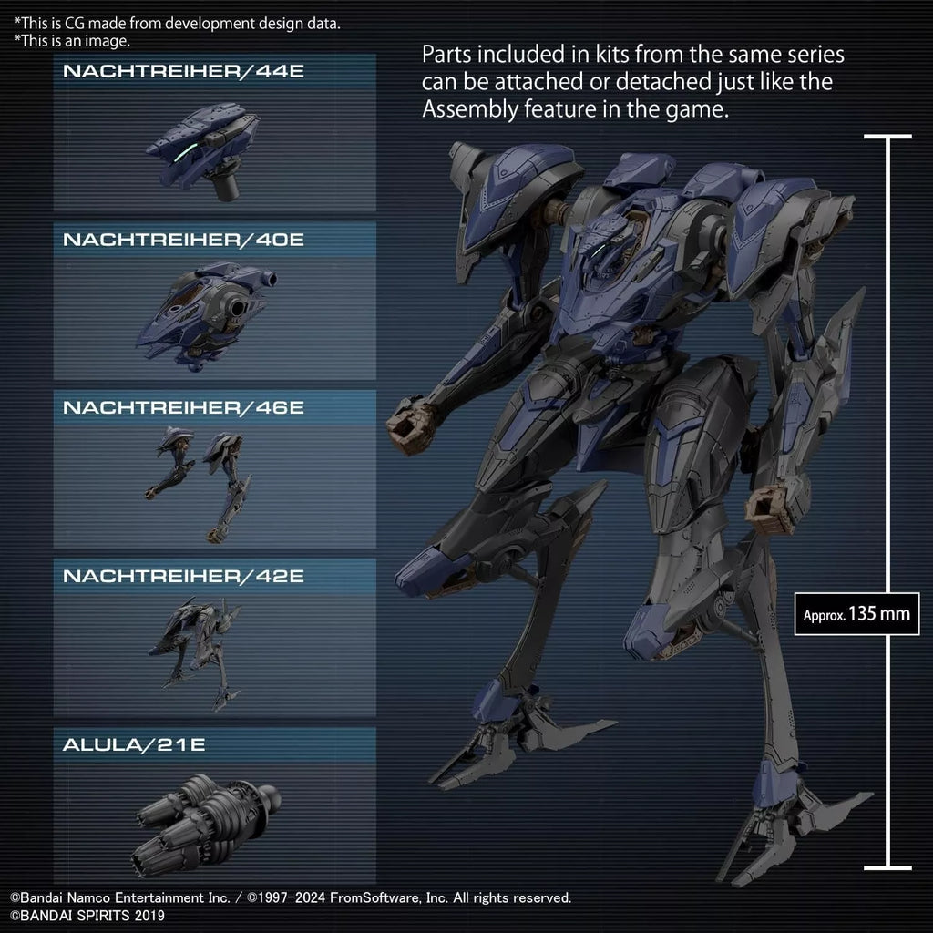 BANDAI 30MM Armored Core VI Schneider Nachtreiher 40E STEEL HAZE Model Kit JAPAN