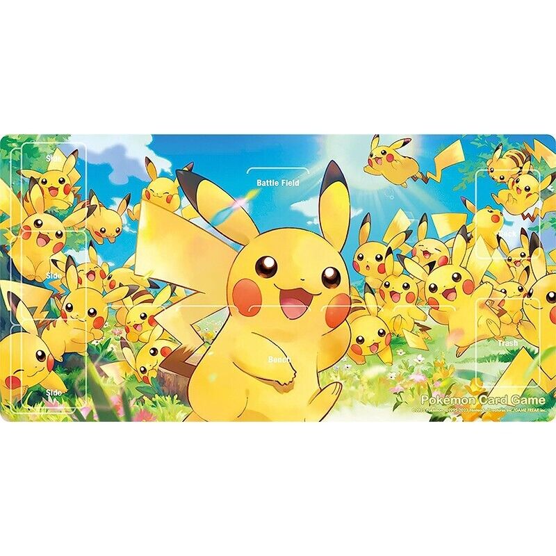 Pokemon Card Game Rubber Play Mat Pikachu Large Gathering JAPAN ZA-703