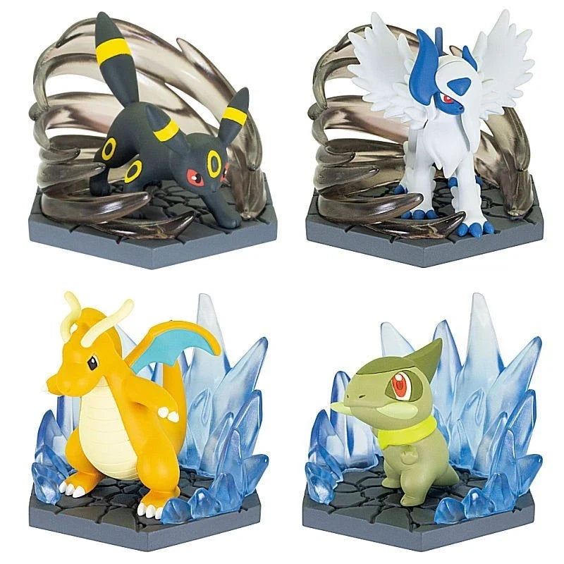 Pokemon Diorama Collect Dark & Dragon Complete Set Figure Capsule Toy JAPAN