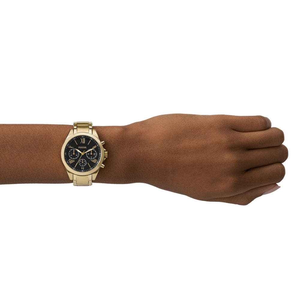 Fossil Unisex Flynn Chronograph, Gold-Tone Stainless Steel Watch