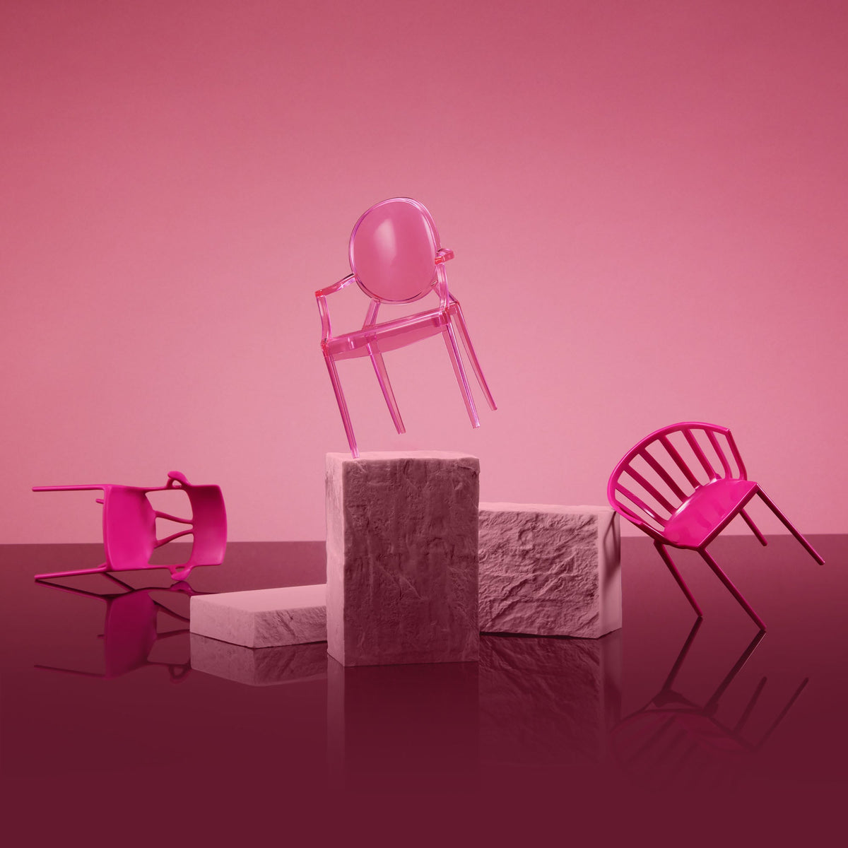 Barbie x Kartell 5-Piece Doll-Sized Chair Set