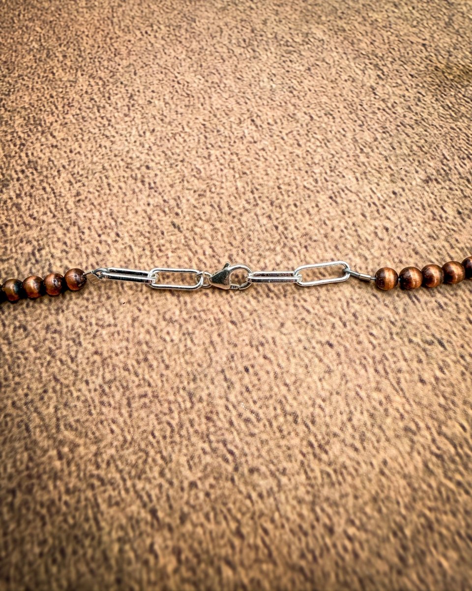 Copper Current Turquoise Disc Necklace