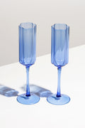 Blue Wave Flutes (Set of 2)