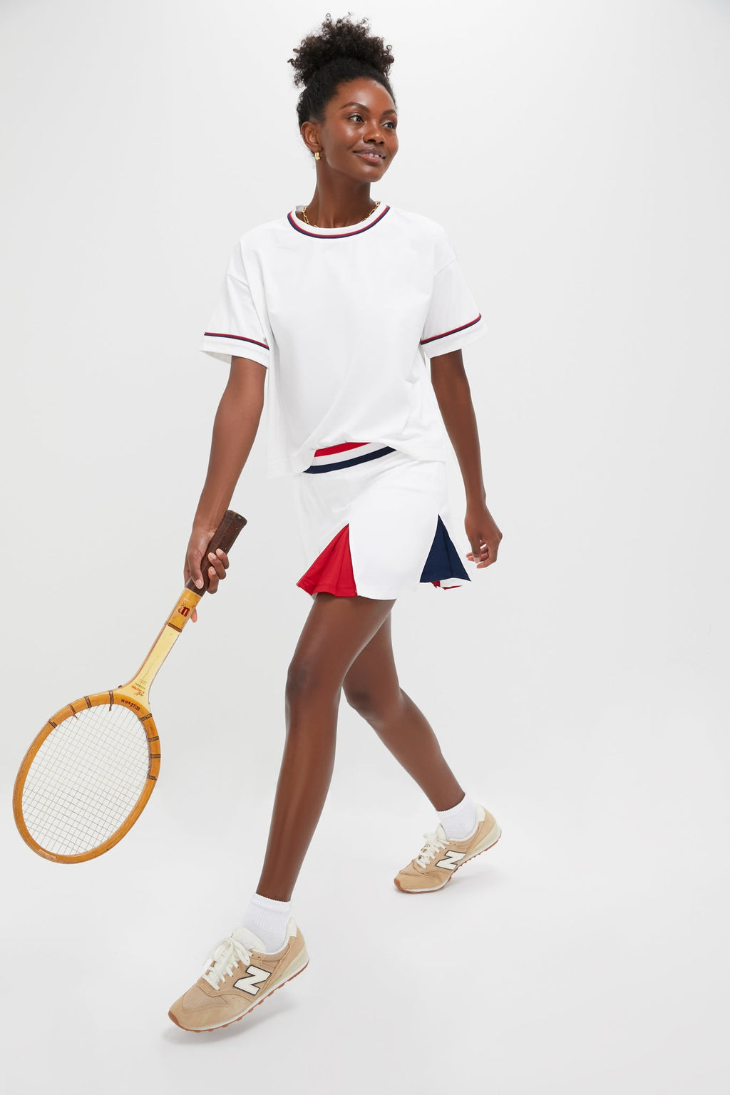 Americana 14 Inch Performance Stretch Woven Carly Tennis Skirt