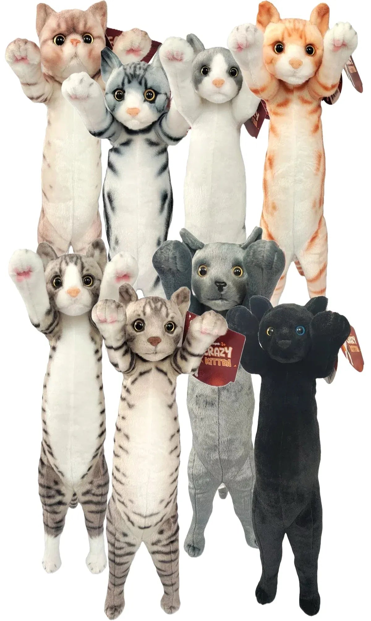 Crazy Kitten: Large Standing Cat, 22" (1pc Assorted, Random)