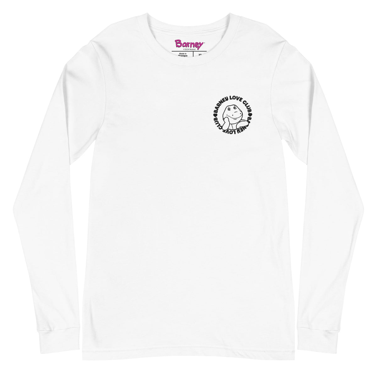 Barney Embroidered Love Club Long Sleeve T-Shirt