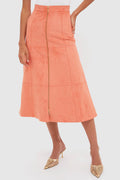 Amber Suede Bently Midi Skirt