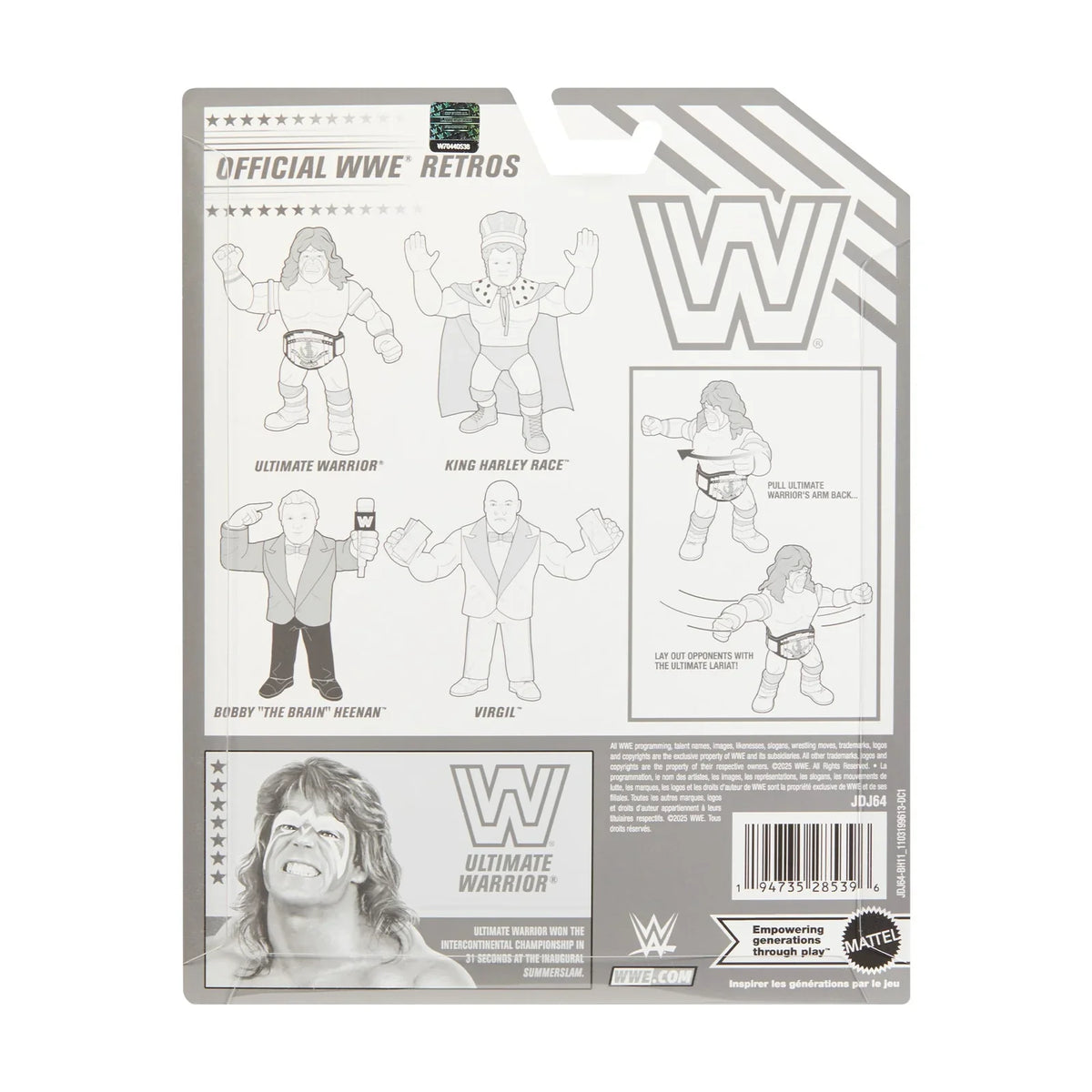 Ultimate Warrior with Intercontinental Belt (WWE Retro, Mattel) SEALED