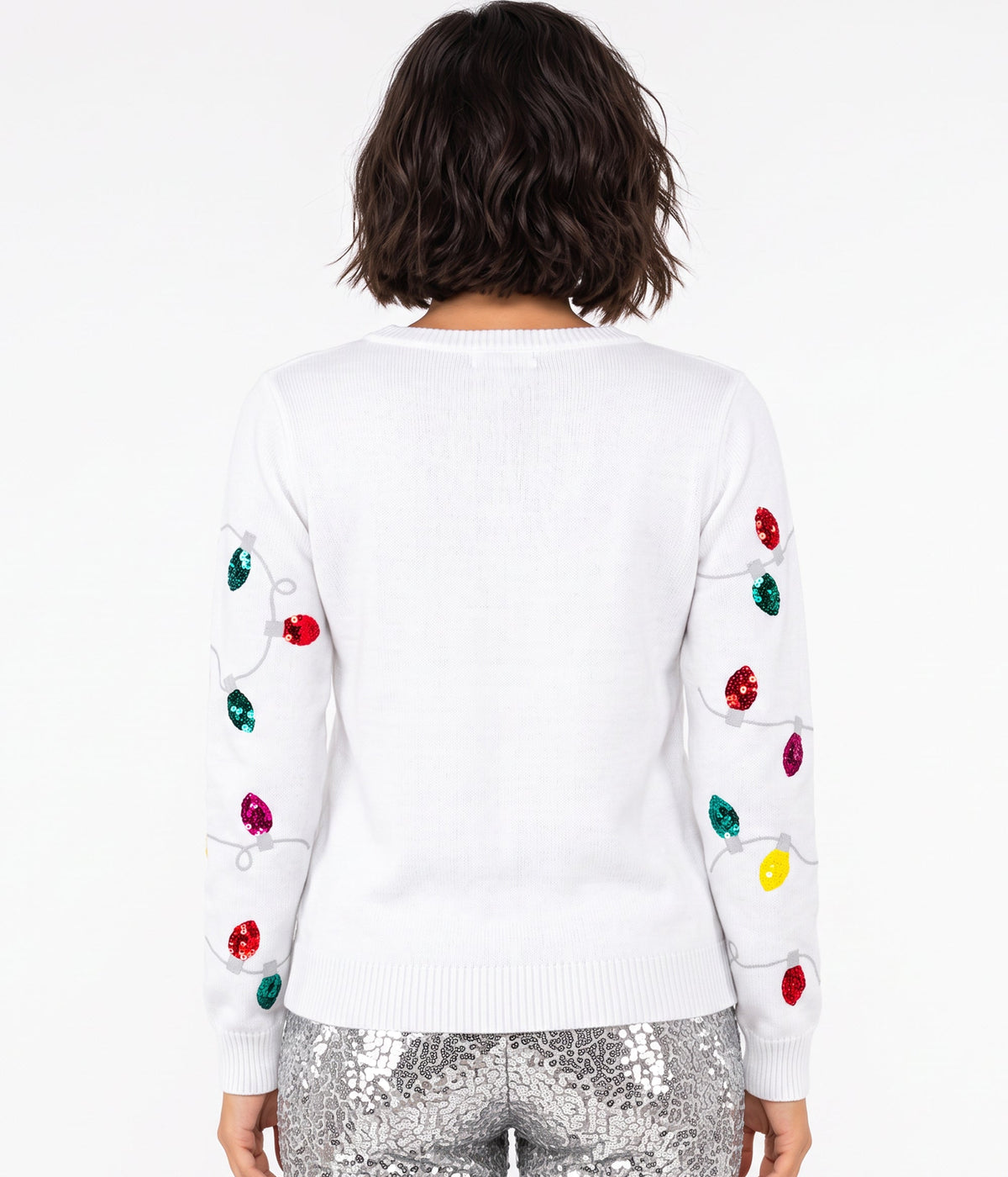 Women's Sequin Lights Ugly Christmas Sweater