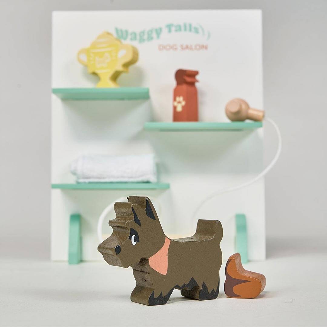 Waggy Tails Wooden Dog Salon
