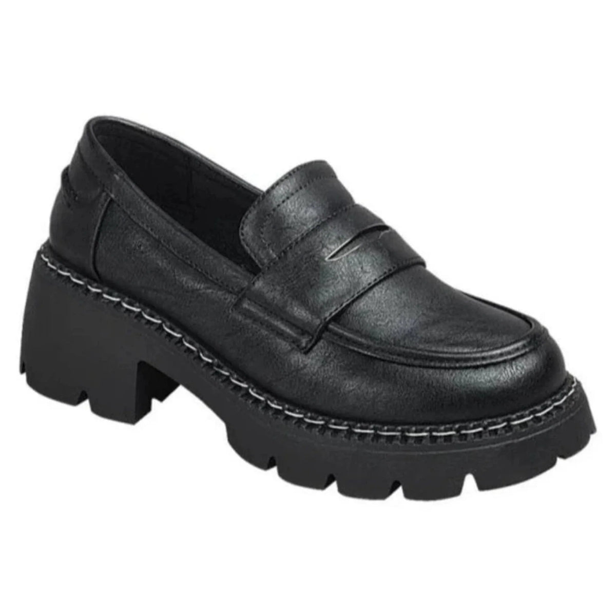 Black Chunky Platform Shoes – Trendy Platform Sneakers / Heels