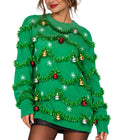 Women's Gaudy Garland Oversized Christmas Sweater