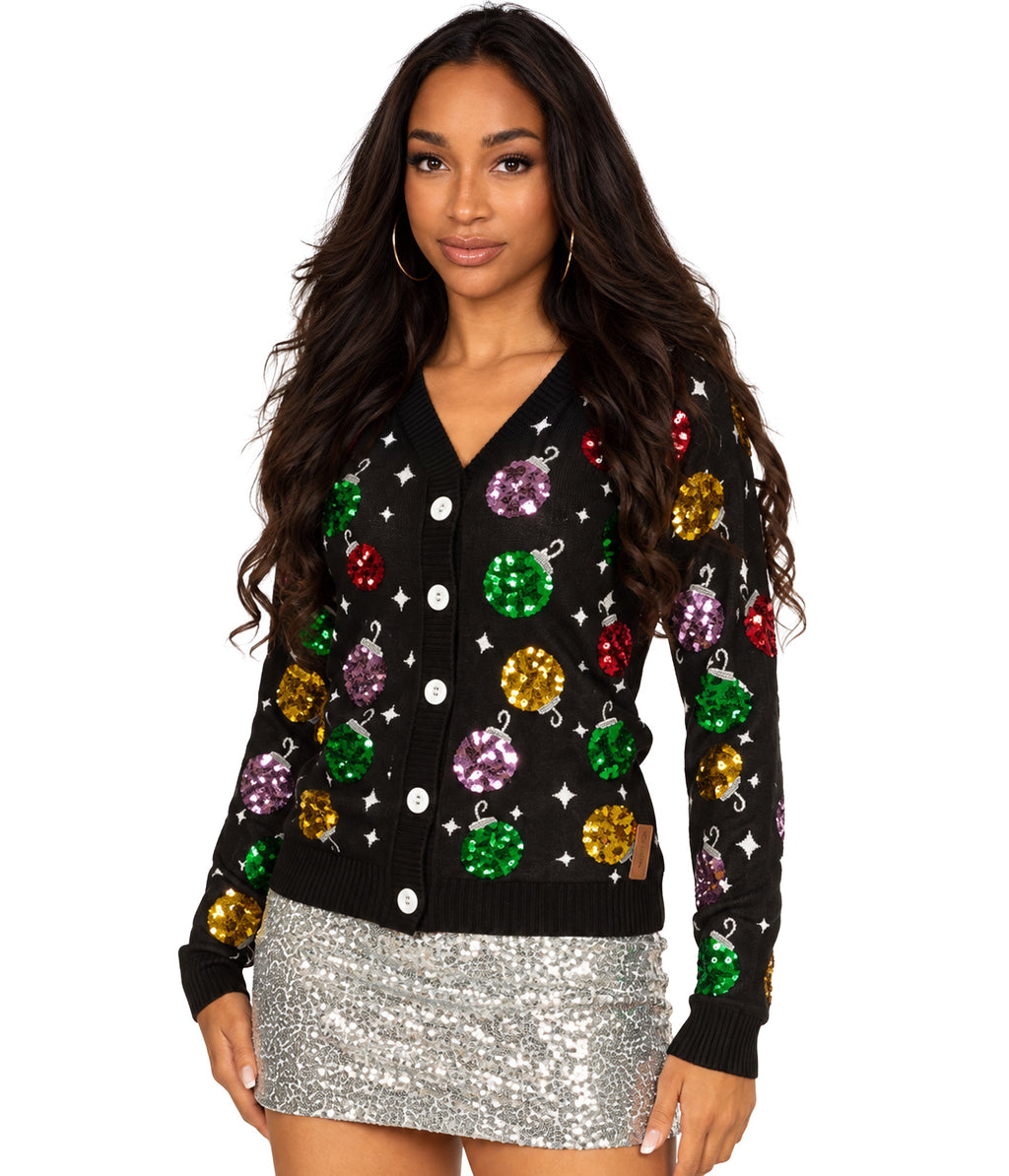 Women's Sequin Ornaments Cardigan Sweater