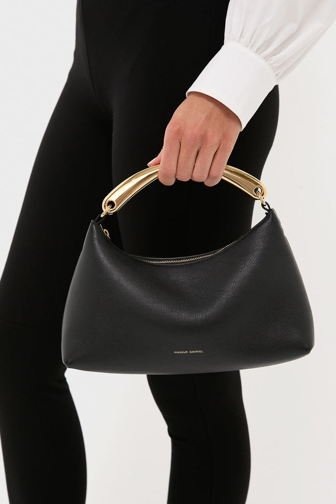 Black Metal Handle Rhea Bag