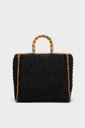 Black Natural Zarina Satchel