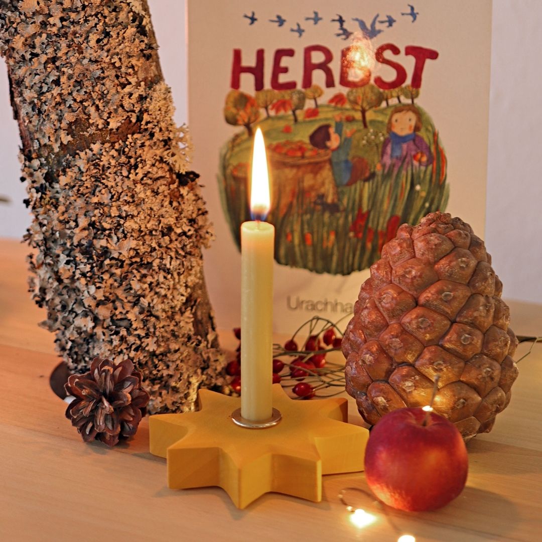 Yellow Star Candle Holder